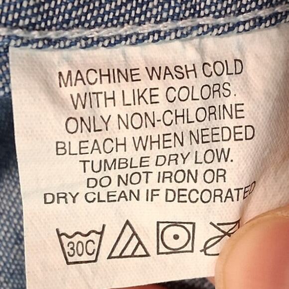 NWOT Wrangler Denim Rustic Stone Bleach Pearl Snap Long Sleeve Shirt XXL - Picture 6 of 6